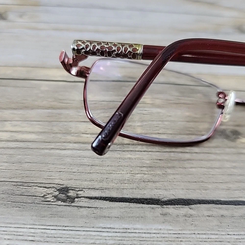 Coach Eyeglasses FRAMES ONLY‎ Womens Red Gertie 242 Bordeaux 53-16-135